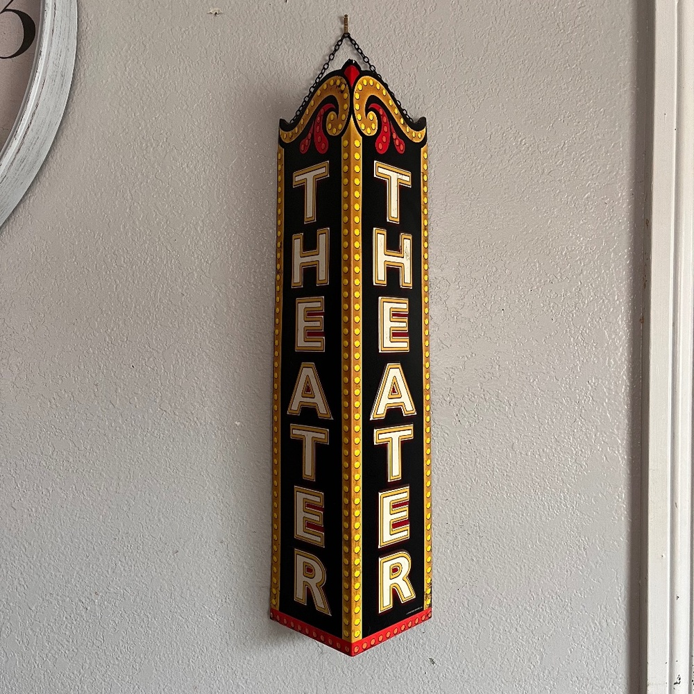 Vintage home theater sign